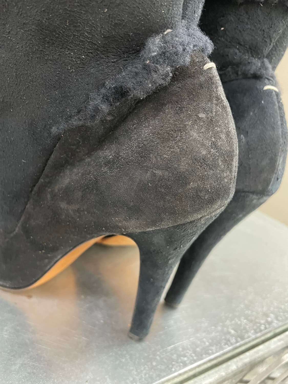 메종 마르지엘라 블랙 쉐어링 앵클 부츠 36 (gr-4713) 상품이미지8