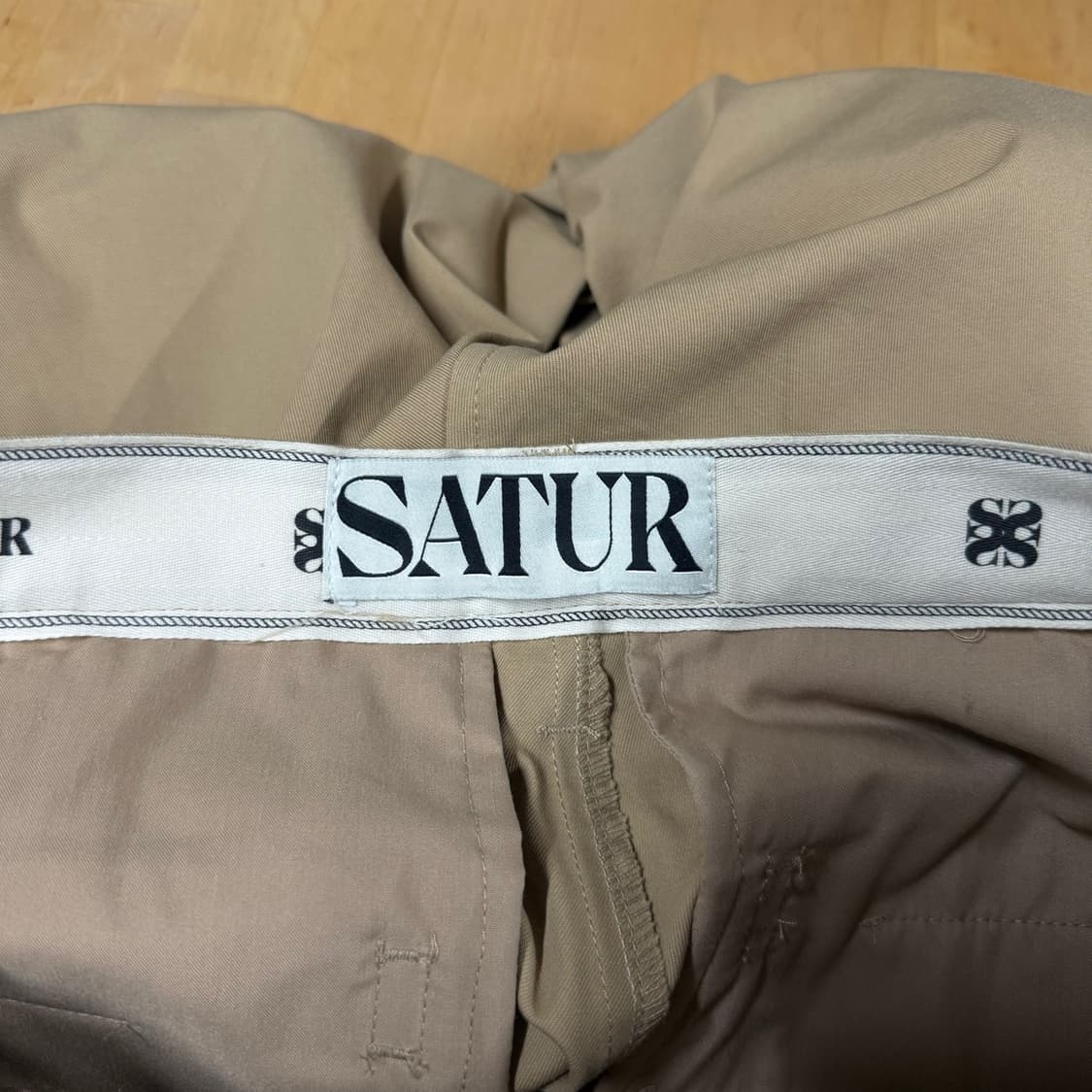 [32] 세터(SATUR) 카키 브라운 와이드 팬츠 면바지 상품이미지6