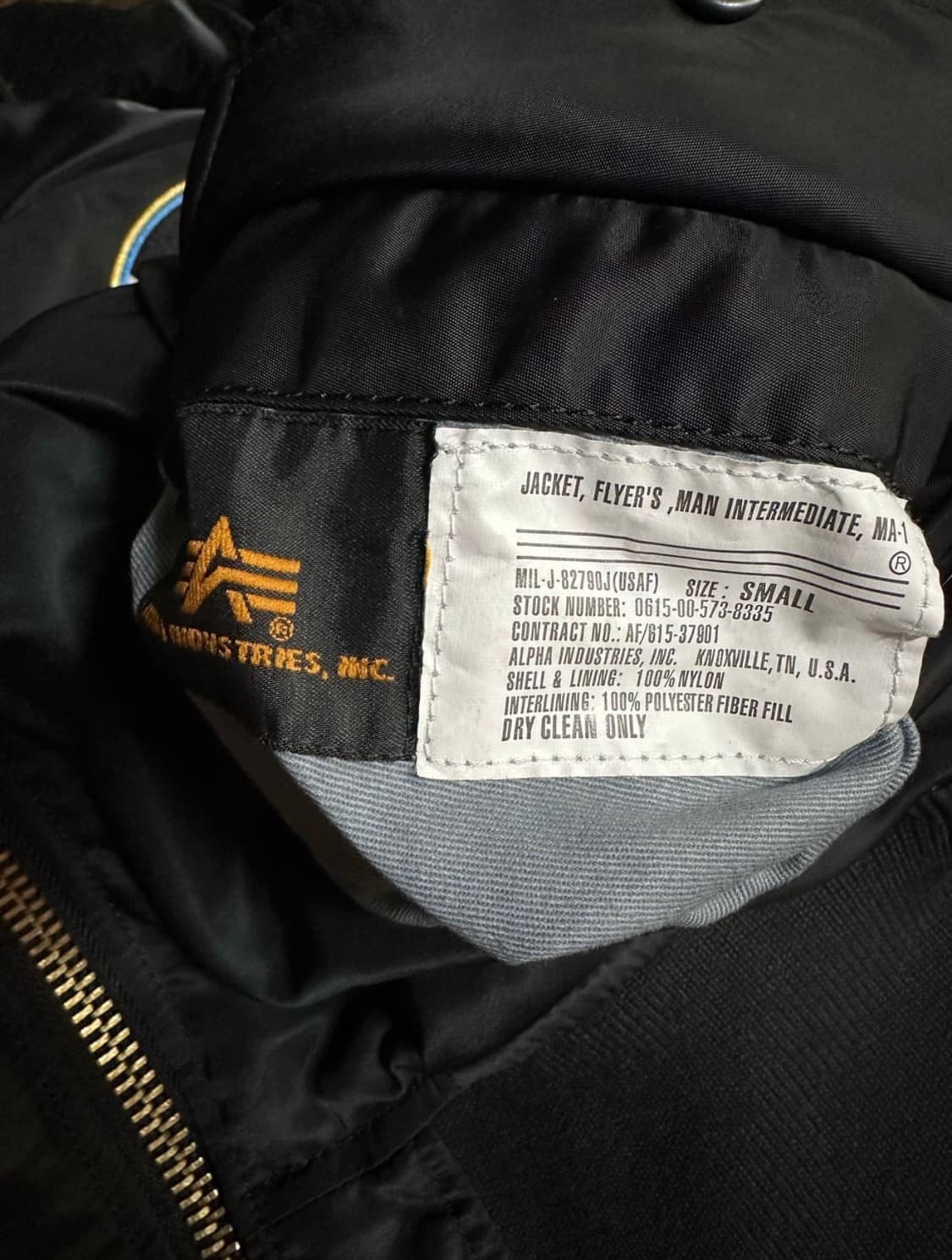 알파인더스트리 아폴로 ma-1 S사이즈 상품이미지3