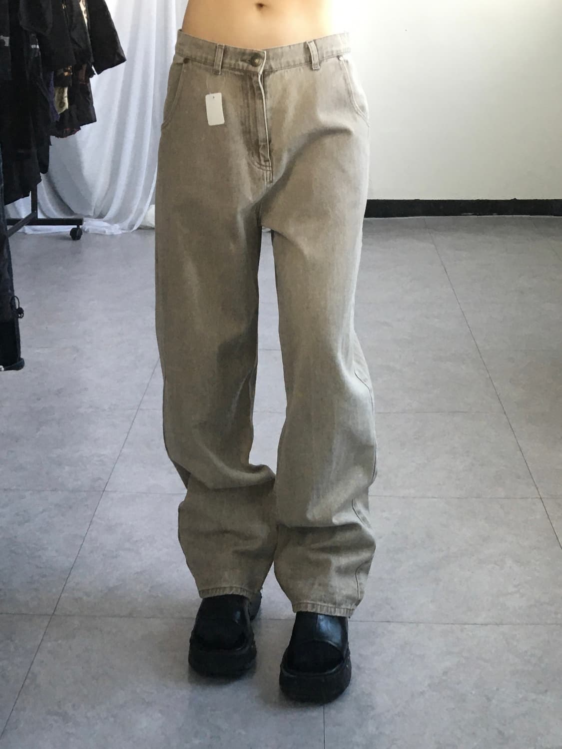 Back lace up point washing pants 상품이미지5