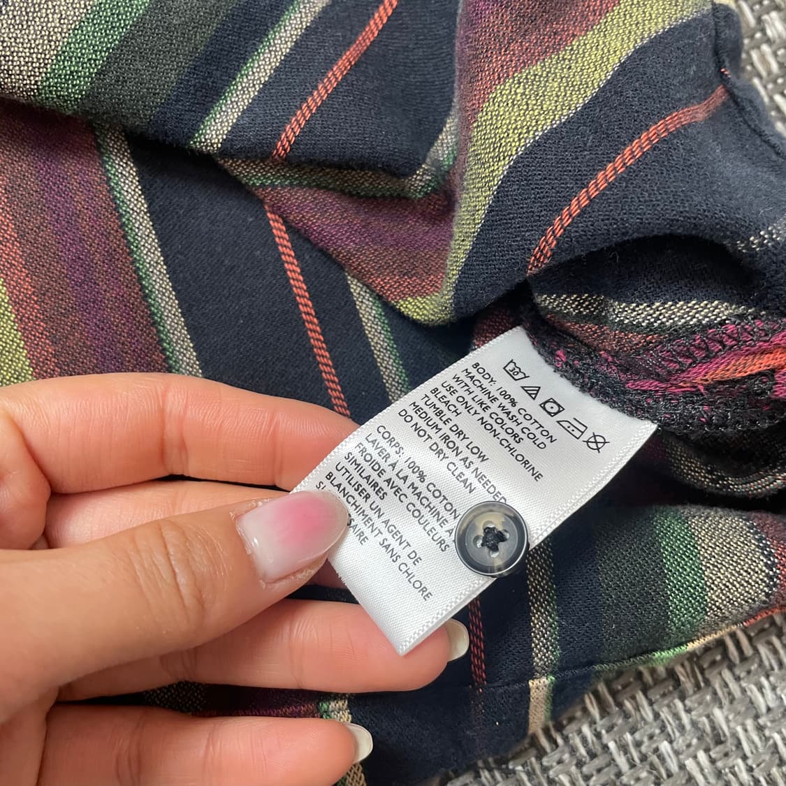 어반아웃피터스 배색 스트라이프 반팔 셔츠 L 상품이미지5