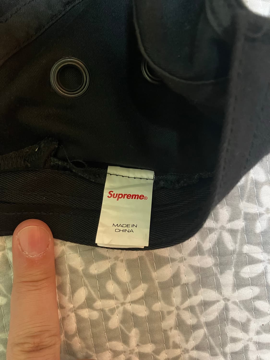 슈프림 밀리터리 캠프캡 블랙 23ss 상품이미지4