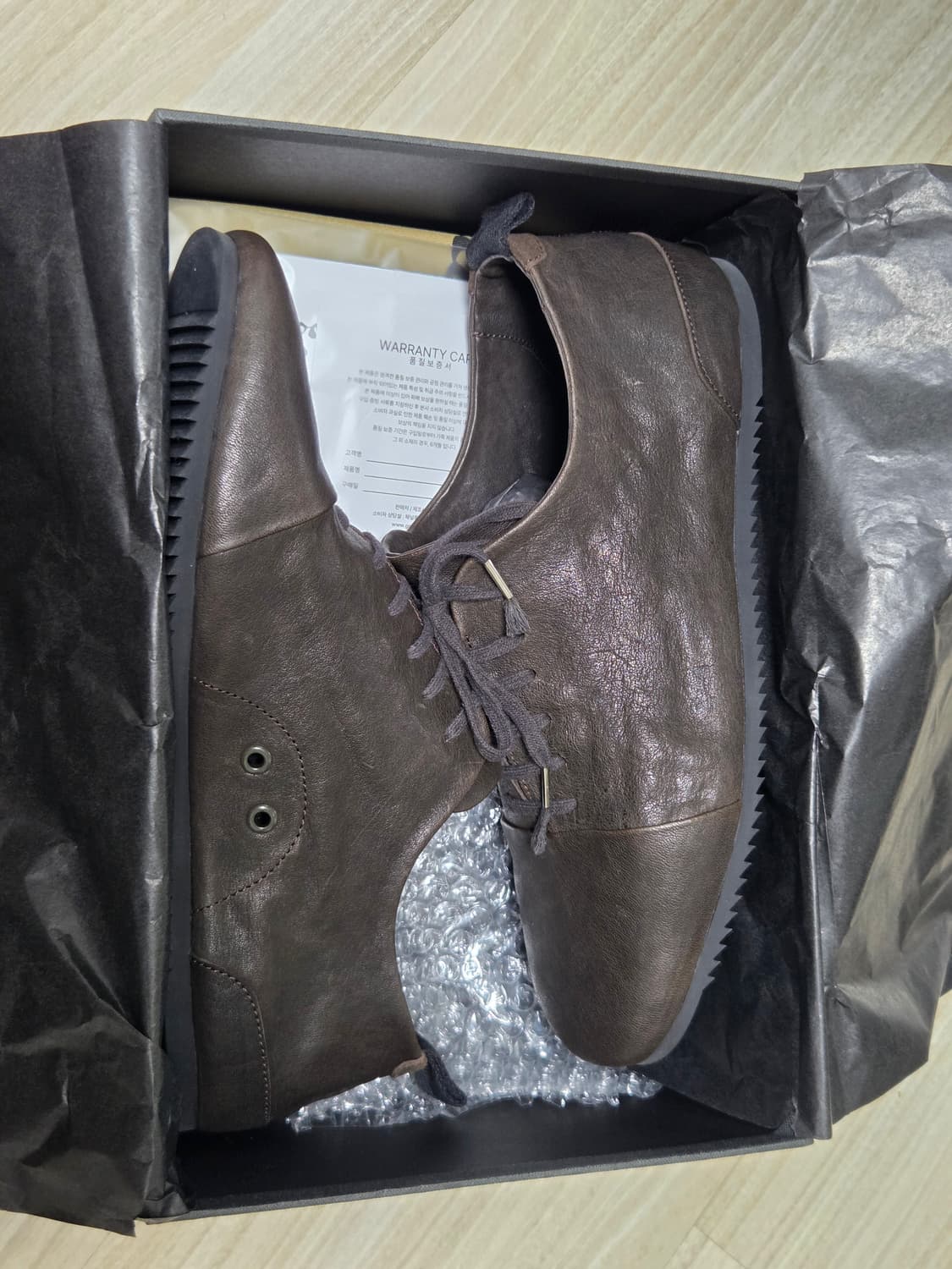 [새상품] 골멧 플랫토 002 말가죽 스니커즈 275 ( 브라운) 판매 상품이미지7