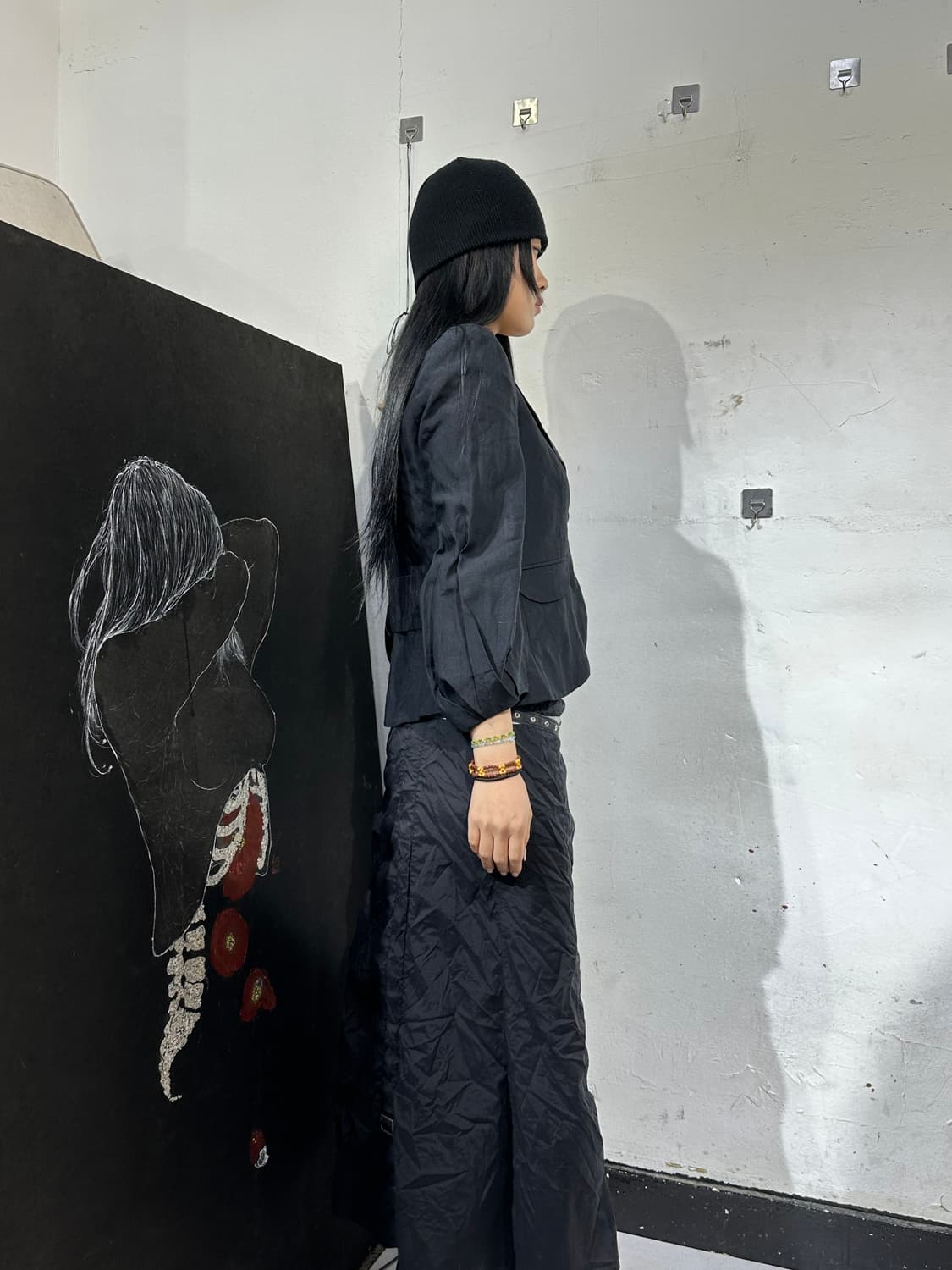 아르마니 꼴레지오니 셔링 버튼 블레이저 고딕 크롭 자켓 M 상품이미지2