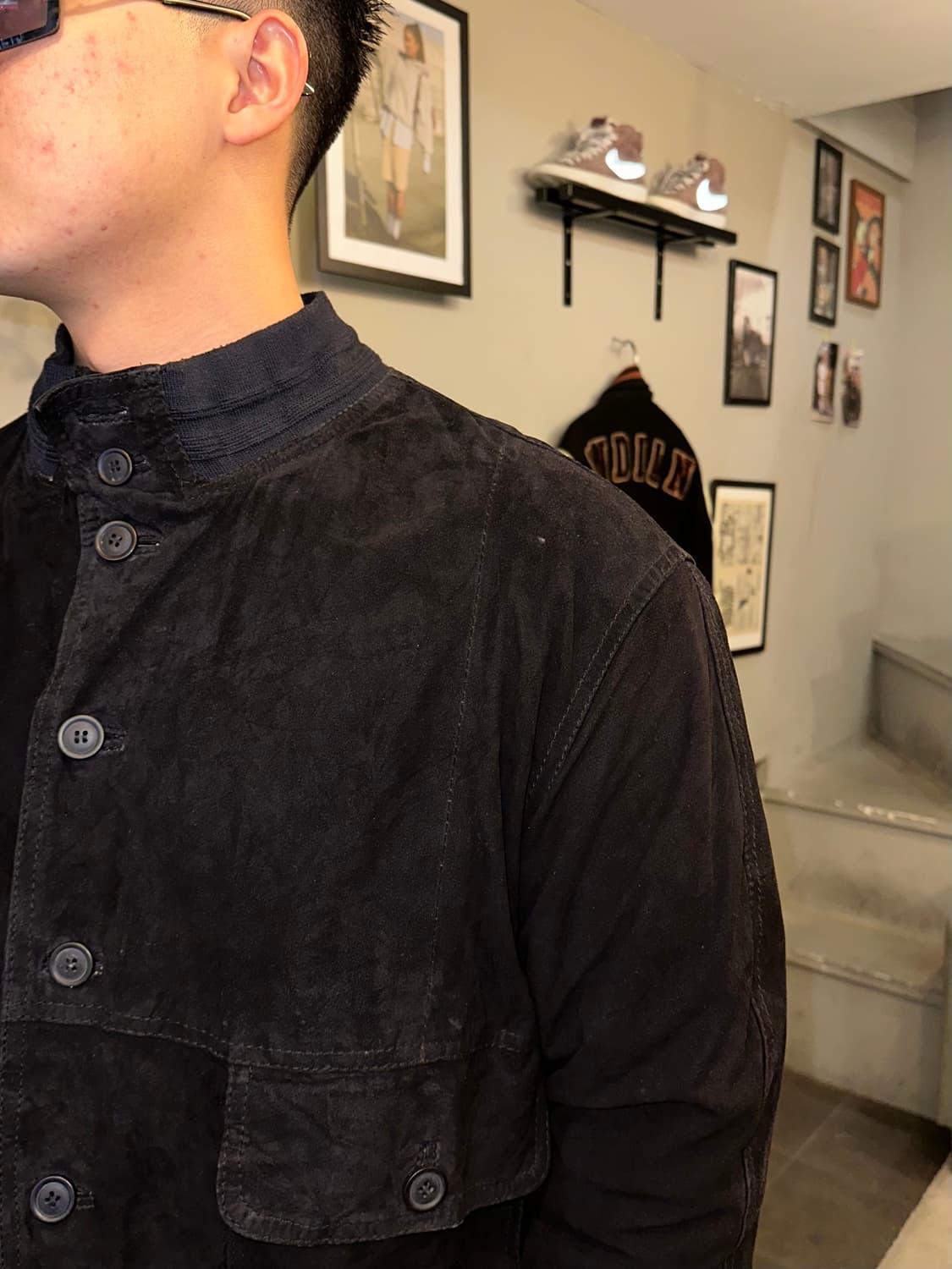 Old Euro genuine leather suede jacket 상품이미지5