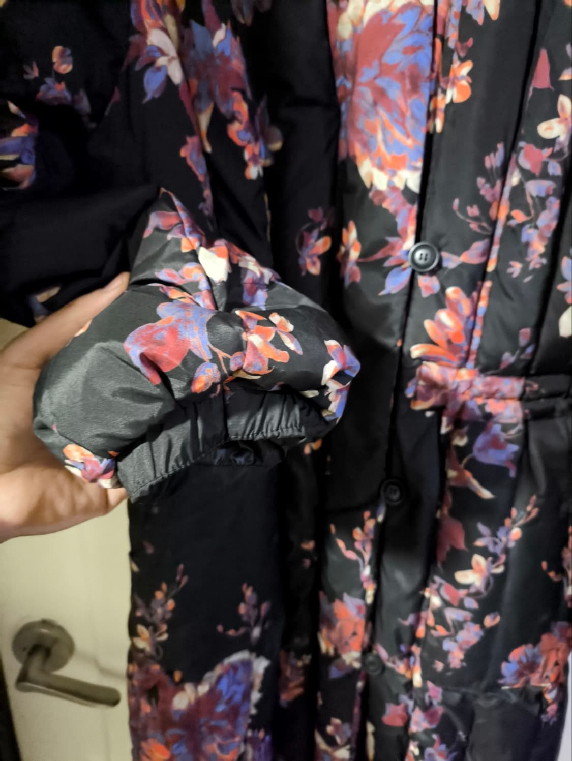 36 오일릴리 플라워 덕다운 롱패딩 파카 상품이미지3