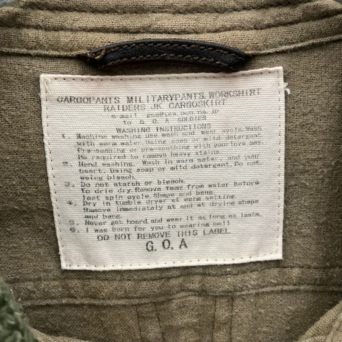 G.O.A 밀리터리 보아 플리스 칼라 기믹 지퍼 버튼 셔츠 상품이미지3