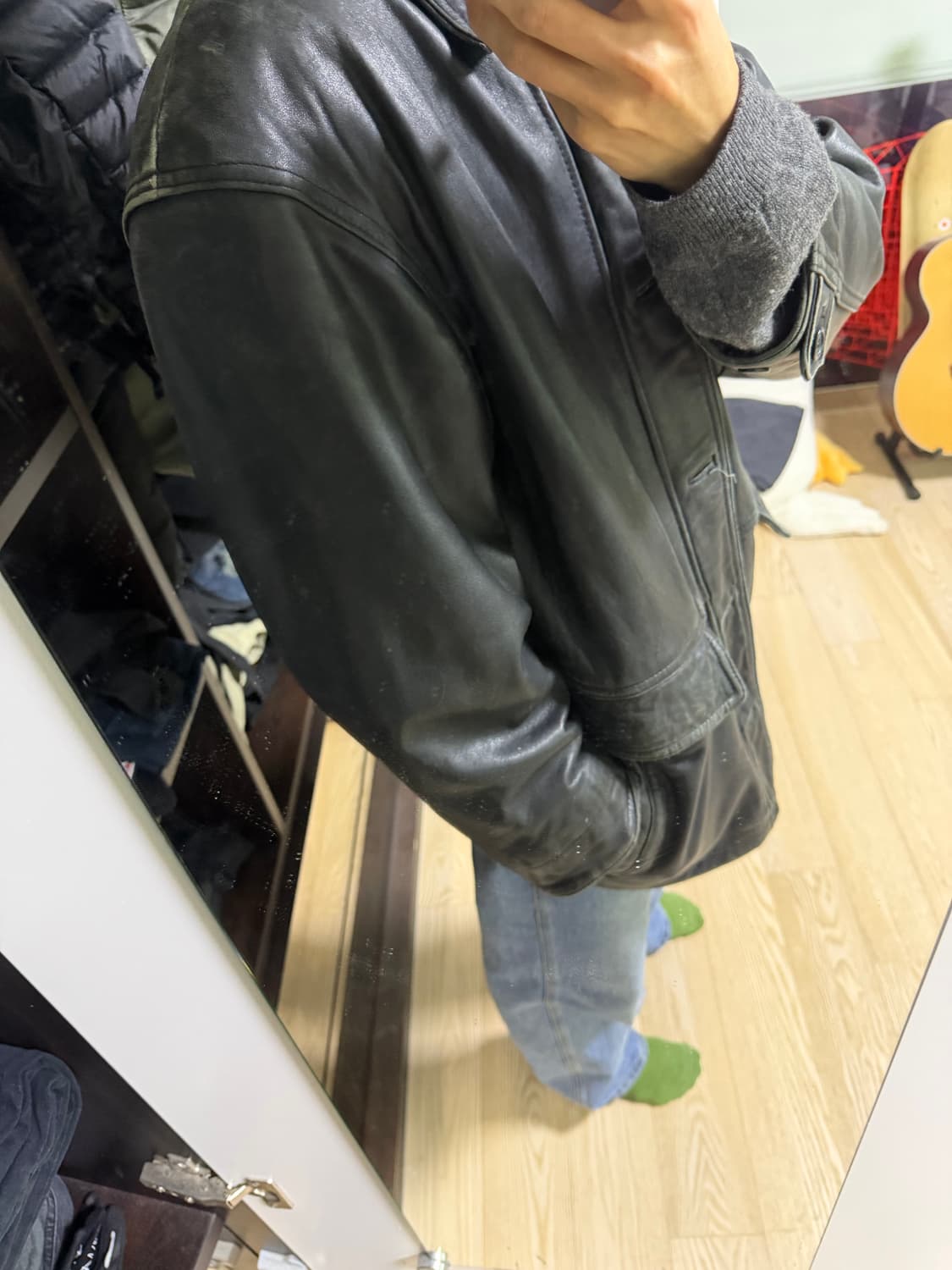 Sunvalley 램스킨 레더 카코트 상품이미지4