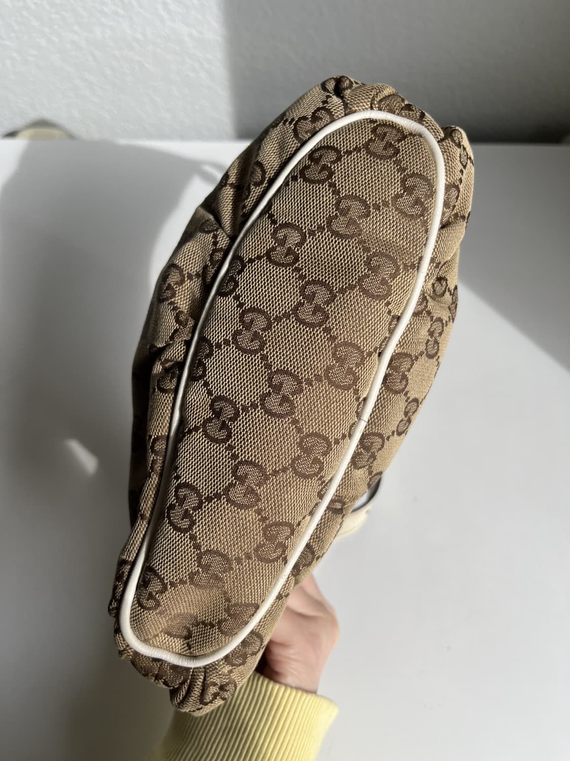 00s 구찌 빈티지 GG 시마 바게트 숄더백 베이지 상품이미지5