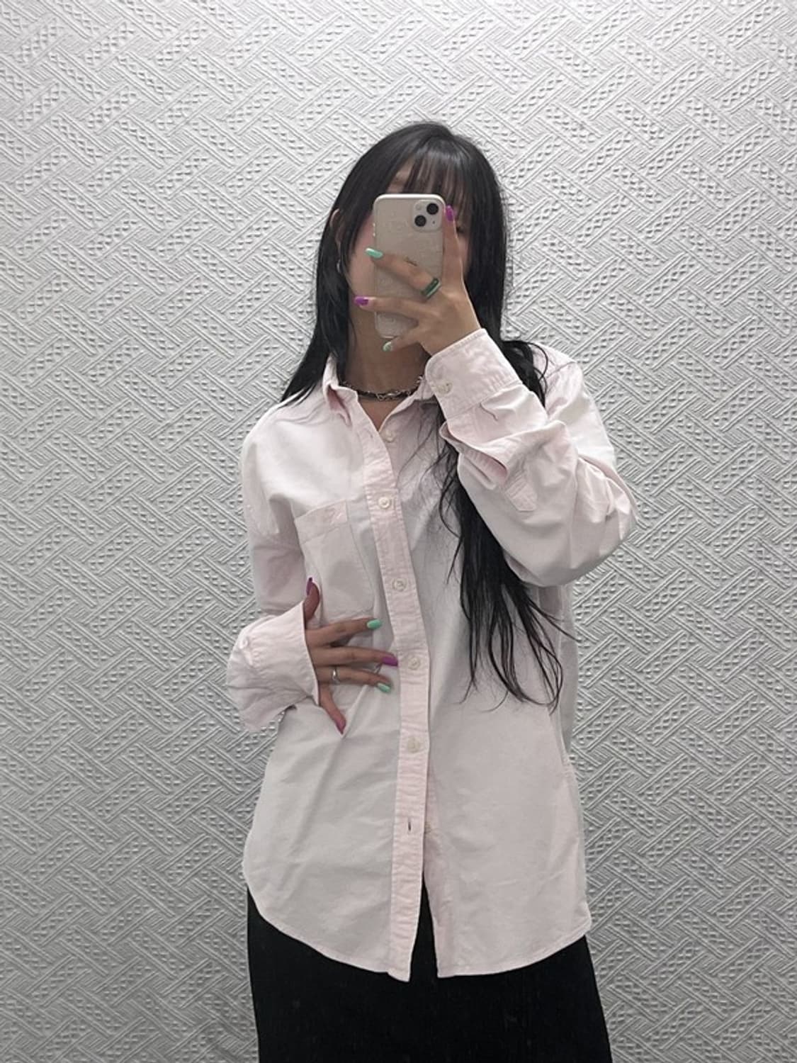 아베크롬비 여리 옥스포드 딸기우유 연핑크 셔츠 XL C07203 상품이미지1