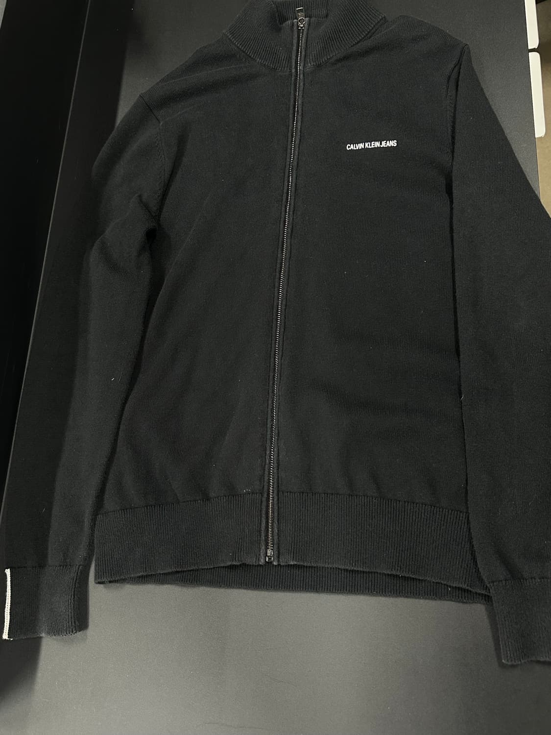 캘빈클라인 블랙 니트 하이넥 집업 상품이미지4