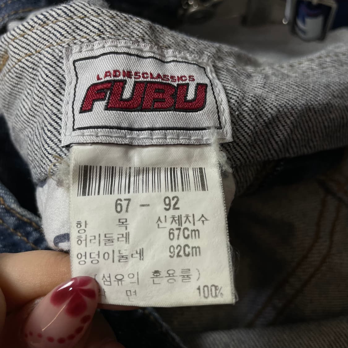 (36) 후부 중청 데님 멜빵 팬츠 상품이미지5