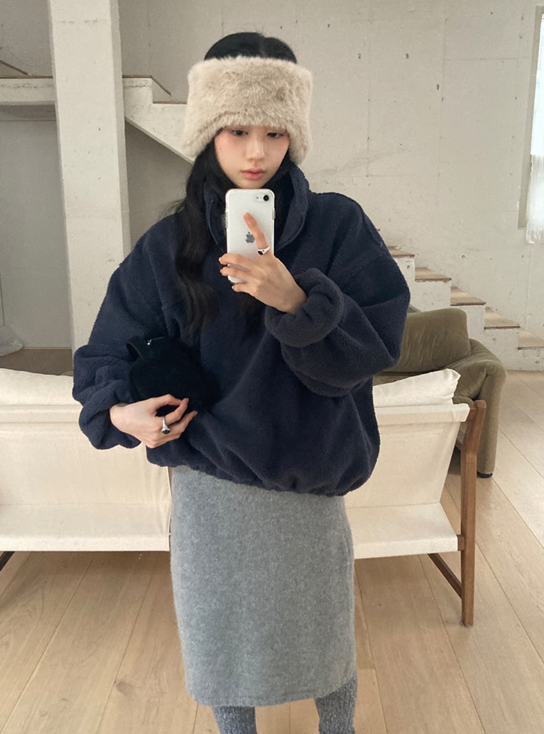 메이비베이비 후리스 플리스자켓 부클 집업 자켓 점퍼 겨울 디어리스트 상품이미지5