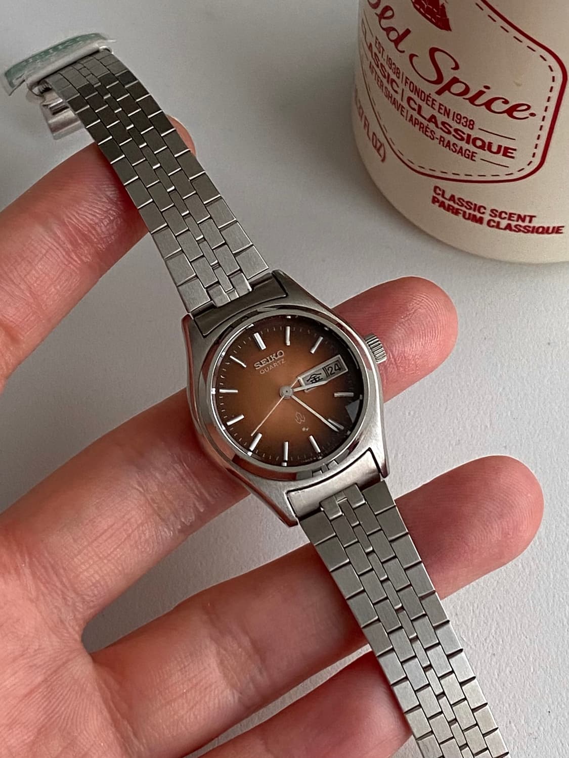 Seiko 세이코 브라운 그라데이션 데이데이트 쿼츠 상품이미지5