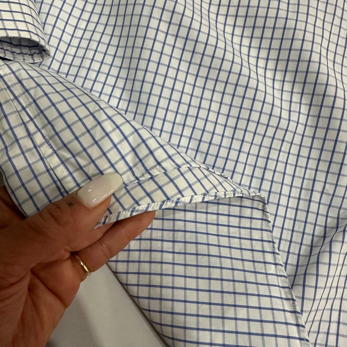 버버리 블루 체크 오버핏 셔츠XL 상품이미지6