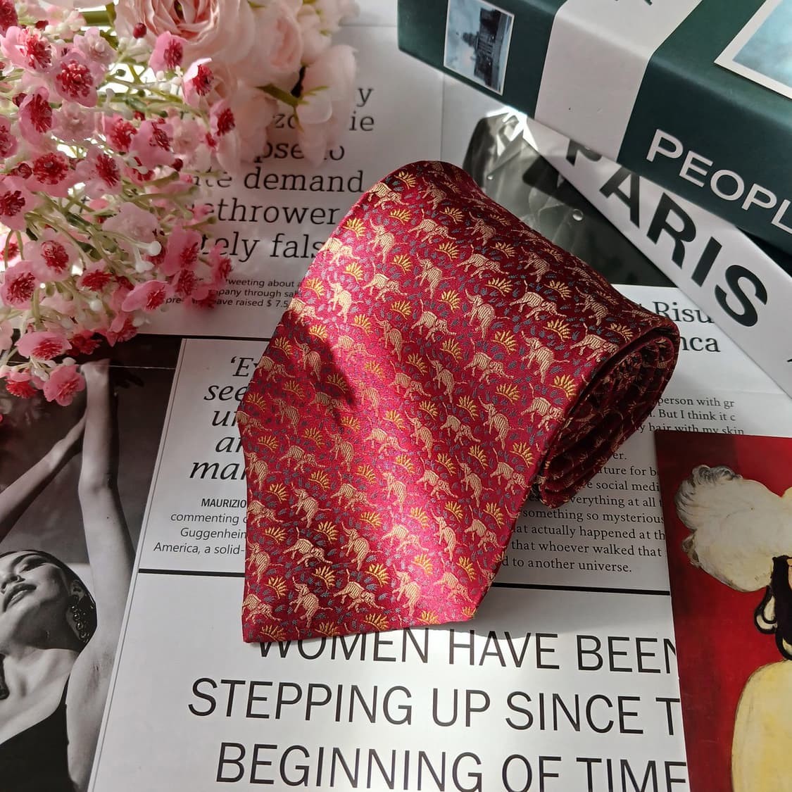 짐톰슨 실크 코끼리 자수 패턴 넥타이 9.7cm S~A+등급 E801
 상품이미지4