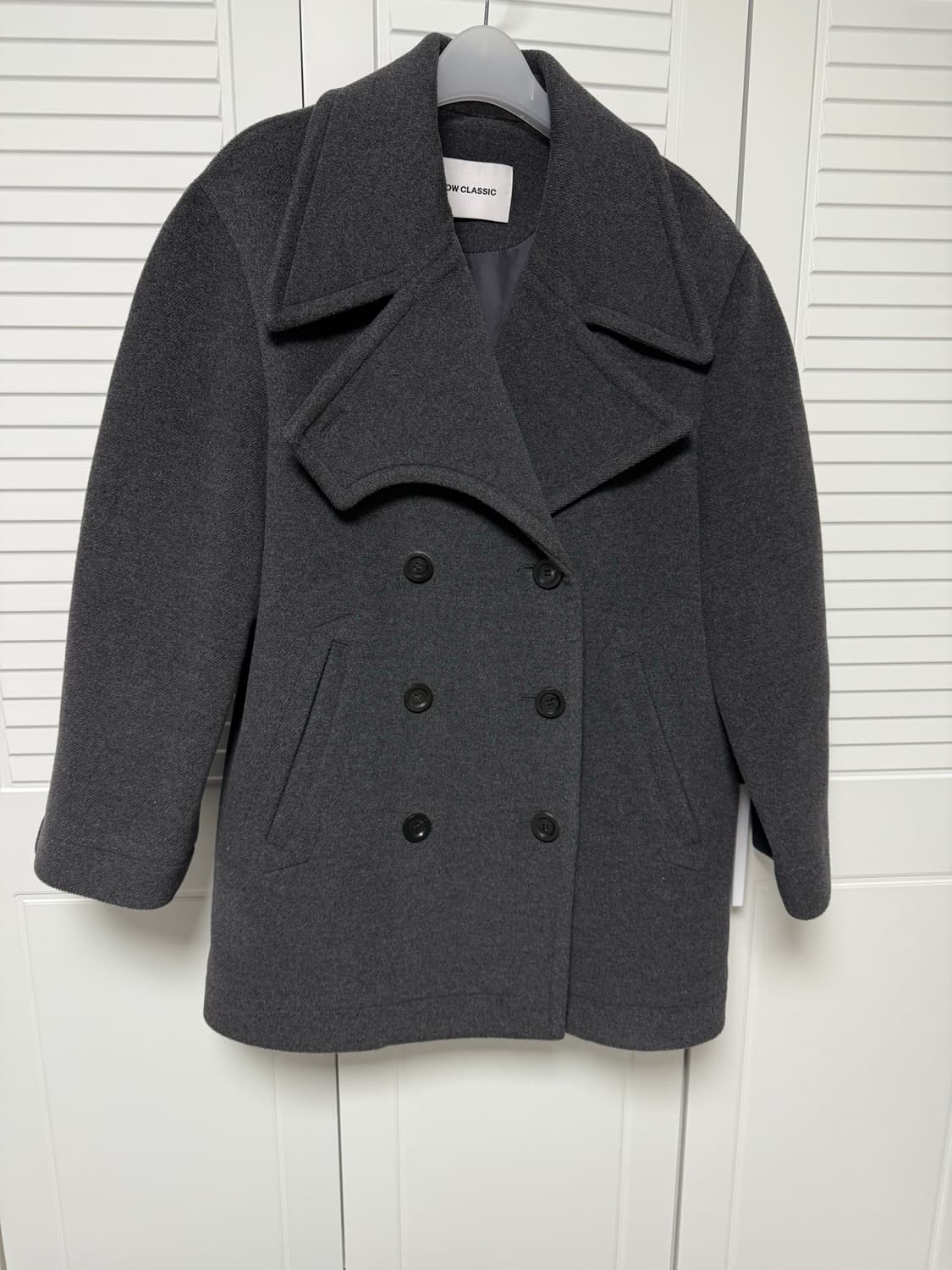 로우클래식 와이드 칼라 피 코트 상품이미지4