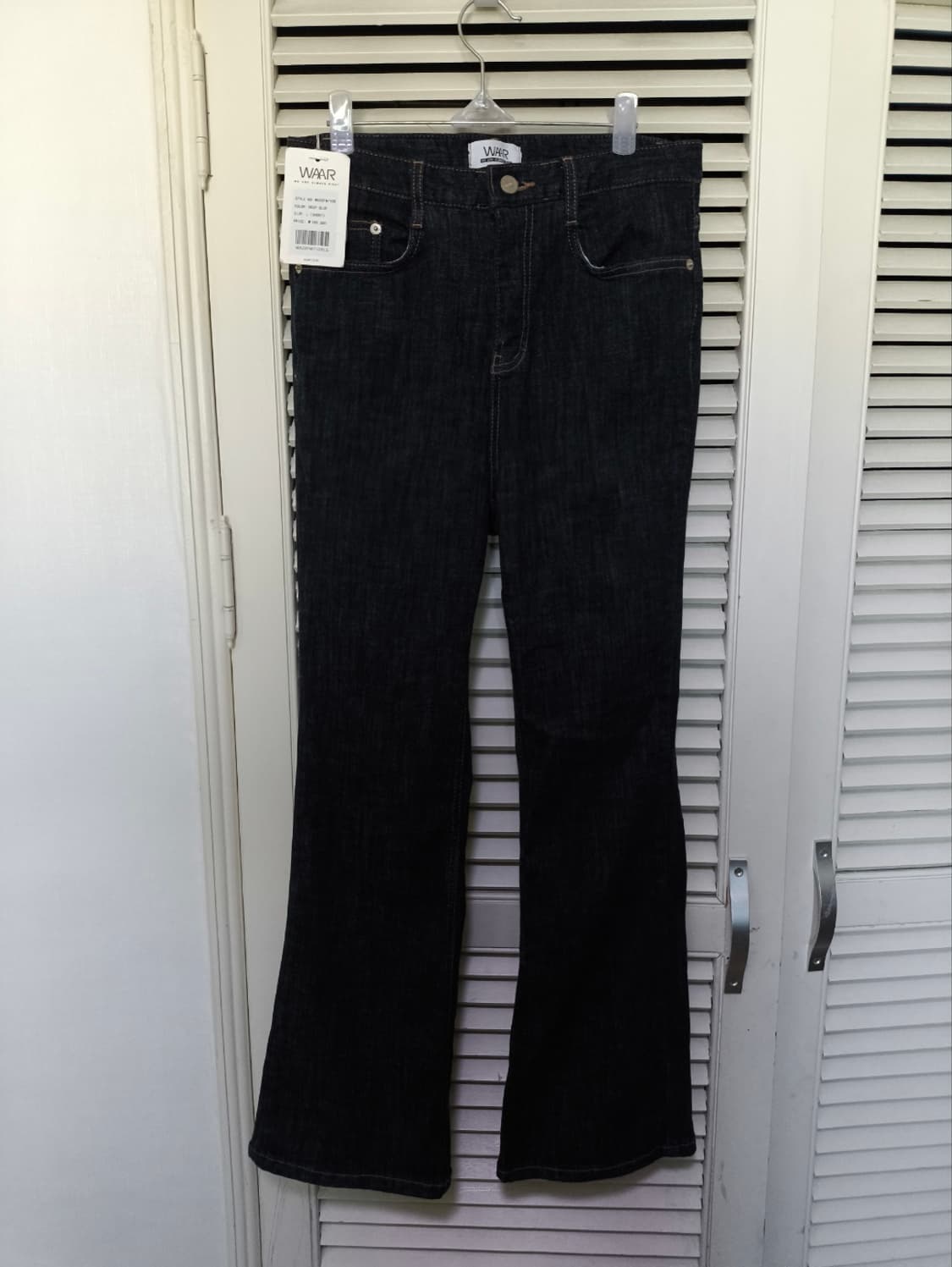 29~30 L WAAR 와르 W71 롱부츠컷 데님팬츠 진청 상품이미지1