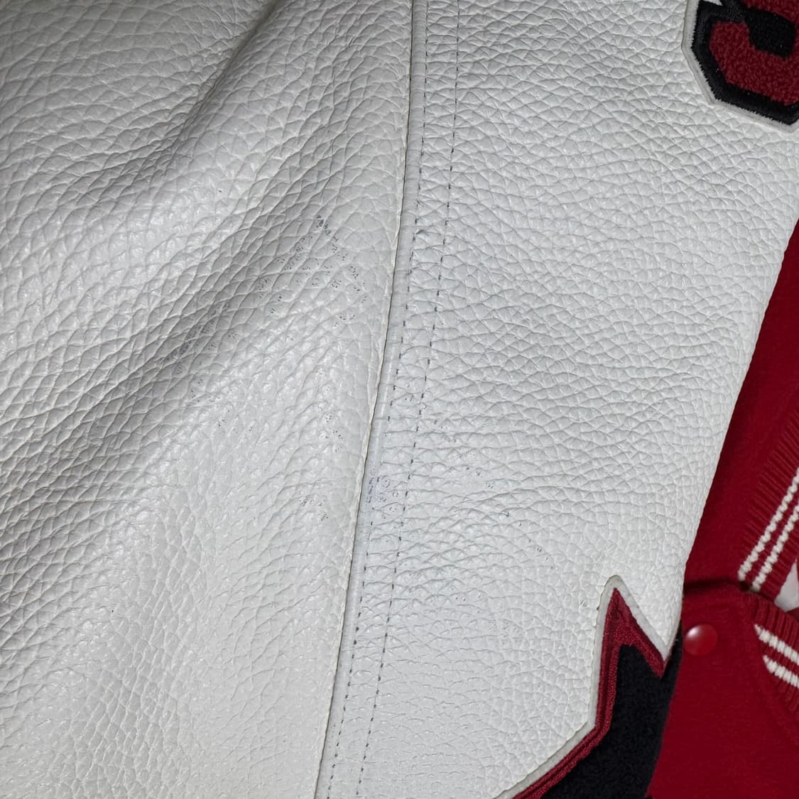 아카이브 볼드 스카쟌 스타디움 자켓 레드 L 상품이미지9