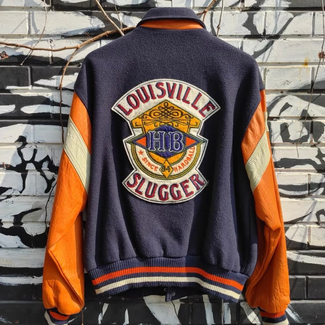 80s-90s USA 빈티지 울/레더 바시티 자켓 상품이미지2