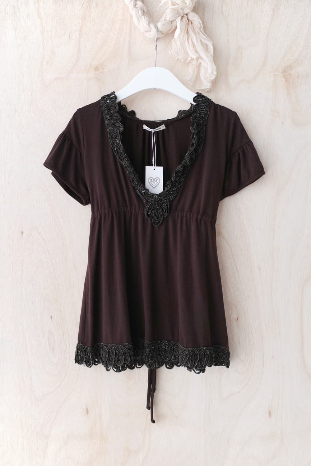 crochet shirring half T  상품이미지1