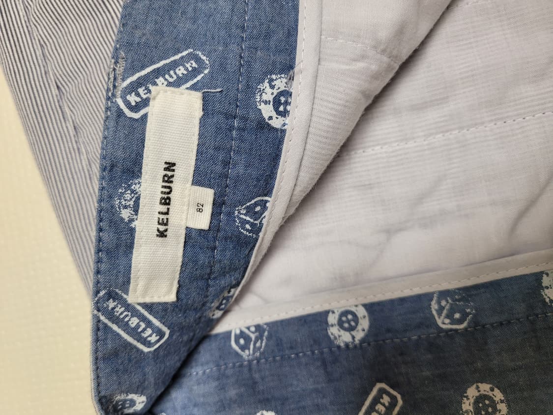 캘번 KELBURN 남자 롤업 스트라이프 면바지 82 스카이블루 상품이미지6