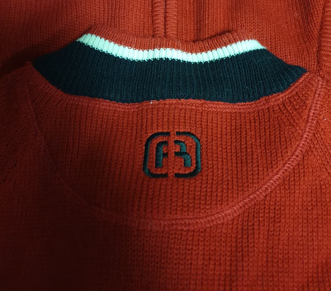 (일본제품) FREAKY MASSIVE 레터링 자수 패치 니트 집업(L) 상품이미지5