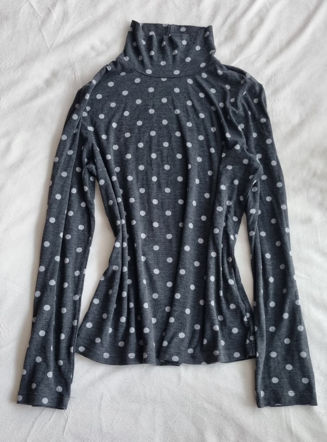 빈티지 모리걸 하구미 레이어드 이너 도트 티셔츠 상품이미지1