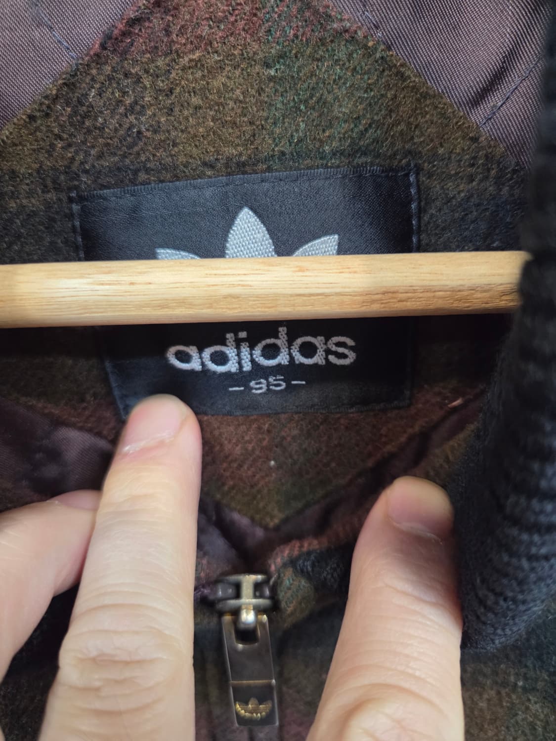 아디다스 올드스쿨 90s 빈티지 체크 울 자켓 95 상품이미지3