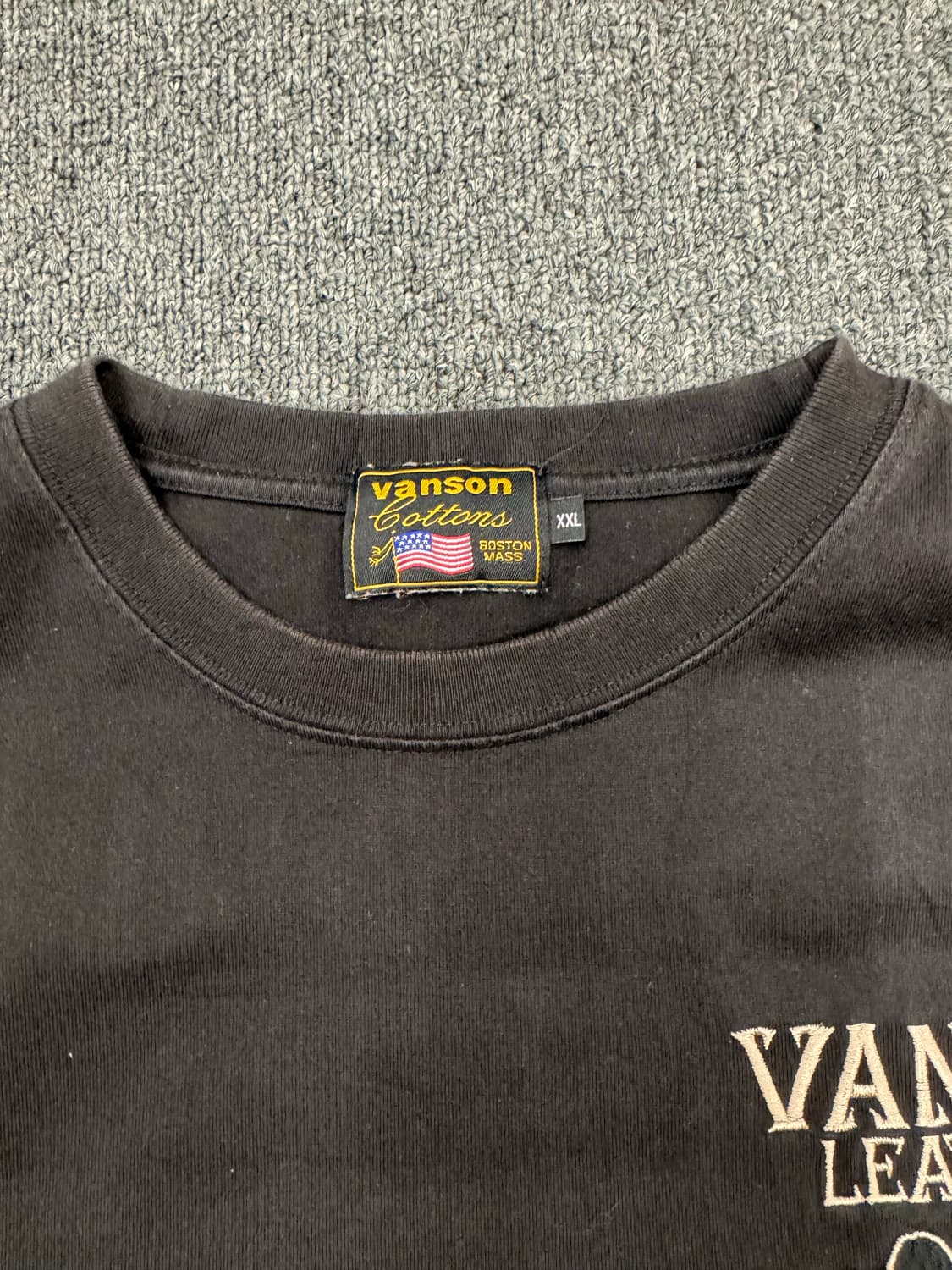 2XL)밴슨 레더 빈티지 펠릭스 자수 프린팅 롱슬리브 상품이미지5