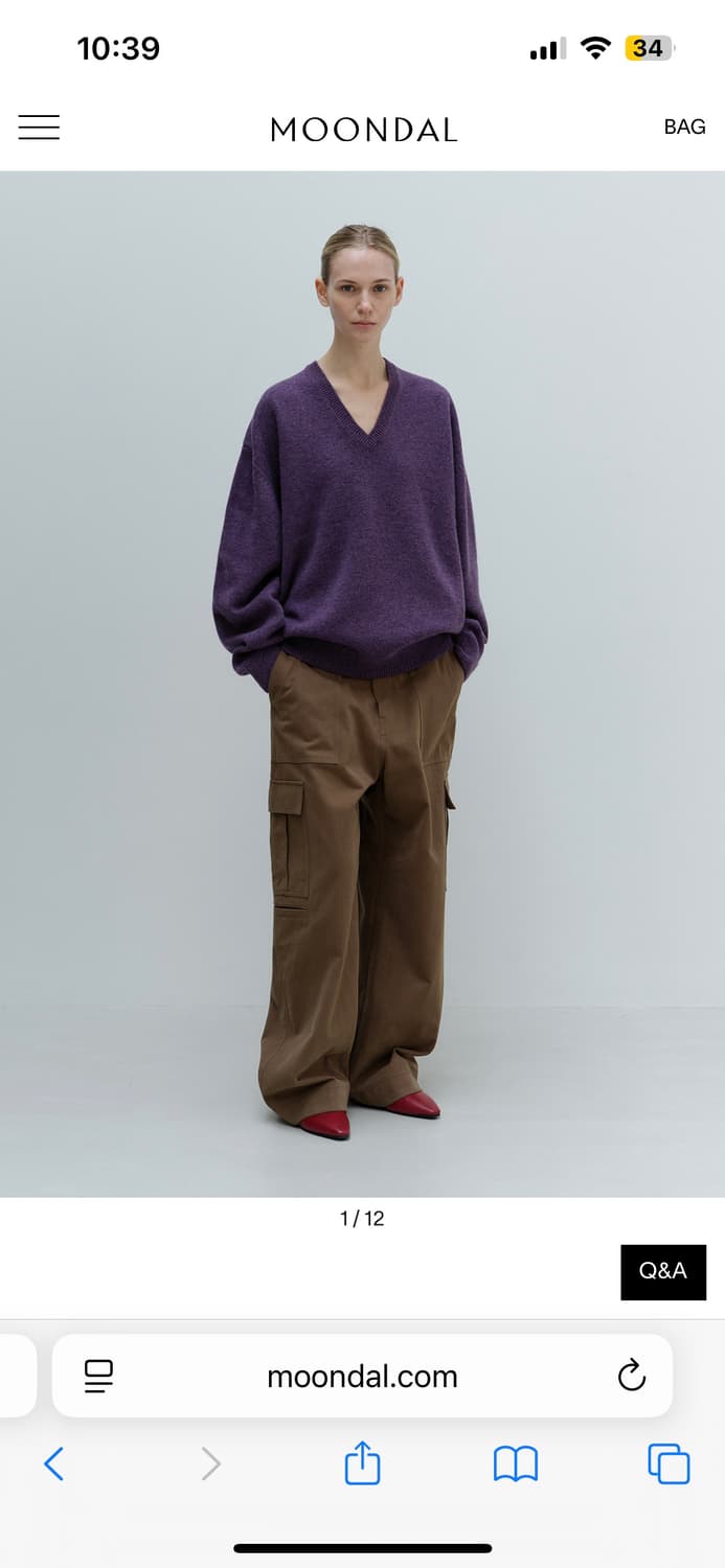 문달 딥 브이넥 니트 상품이미지2