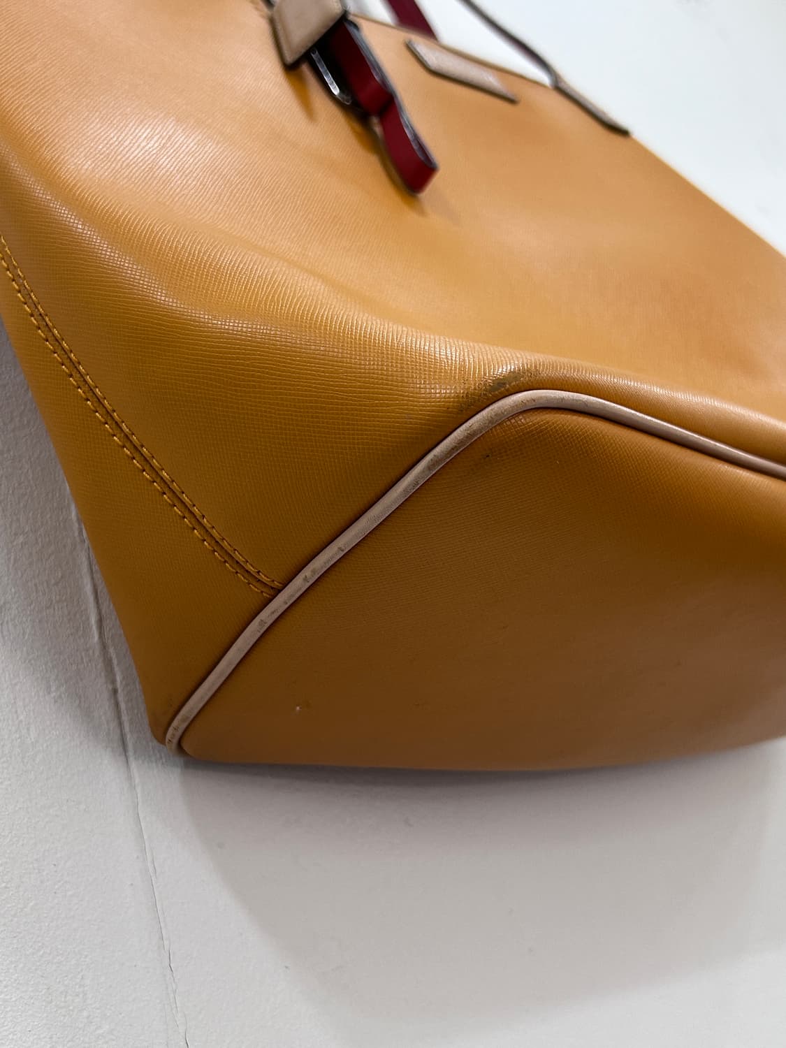 코치 Coach 사피아노 레더 쇼퍼백 숄더백 토트백 키링 머스터드 컬러 상품이미지6