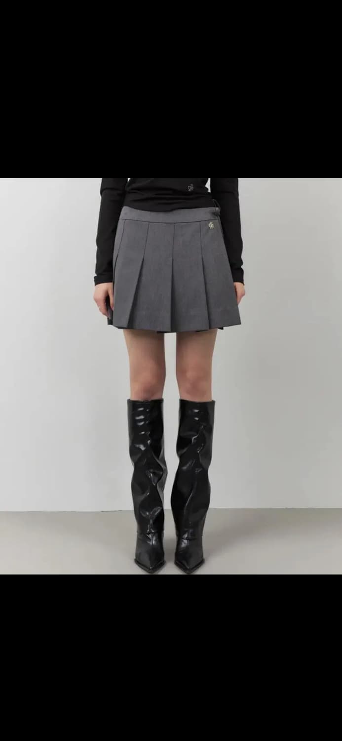 [원가 10.9만] 씨티브리즈 링클 프리 리본 플리츠 랩 스커트 상품이미지1