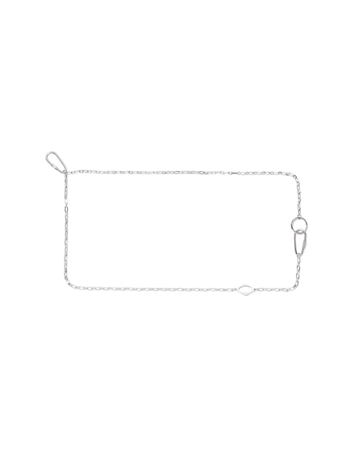 [새상품] 미스치프 롬버스 체인 키링 실버 상품이미지2