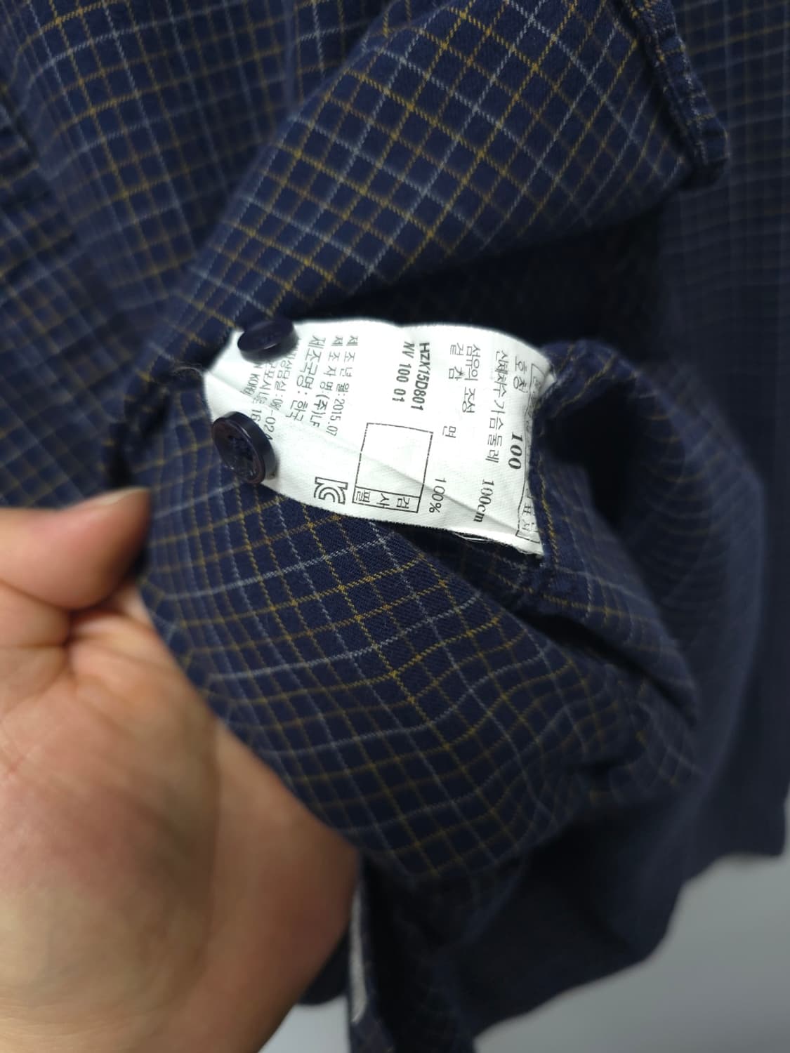 헤지스(HAZZYS) 네이비 멀티 체크셔츠 ( 95~100 ) 상품이미지7