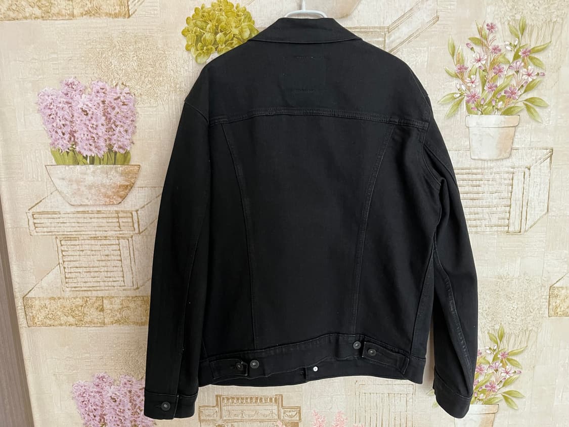 리바이스 블랙 데님 트러커 면자켓 M-L, 100 상품이미지2