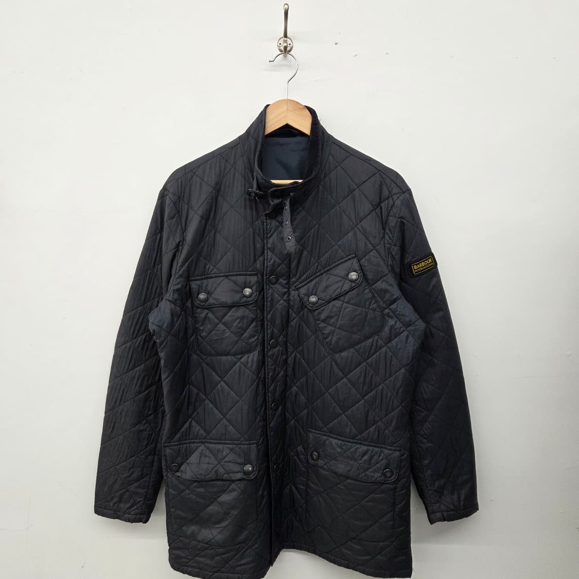 바버 블랙 퀼팅 자켓 남L 상품이미지1