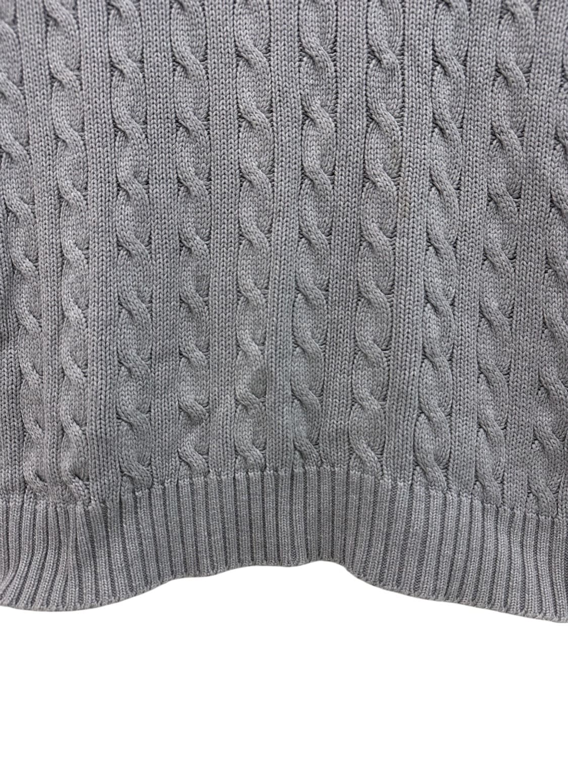 폴로 꽈배기 니트조끼 그레이 (L)  상품이미지4