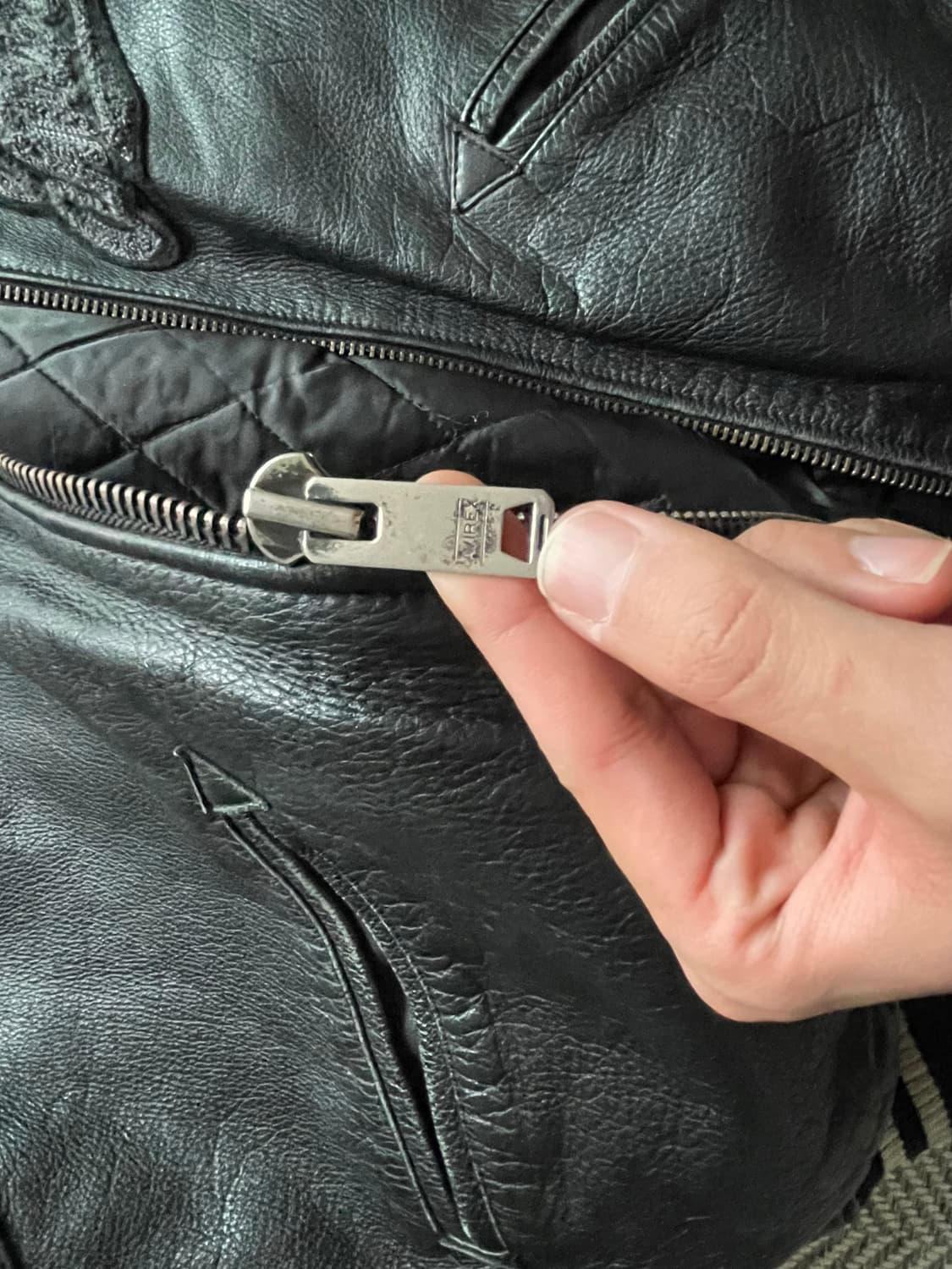 90‘s아비렉스 트랙필드 레더 바시티 자켓  상품이미지7