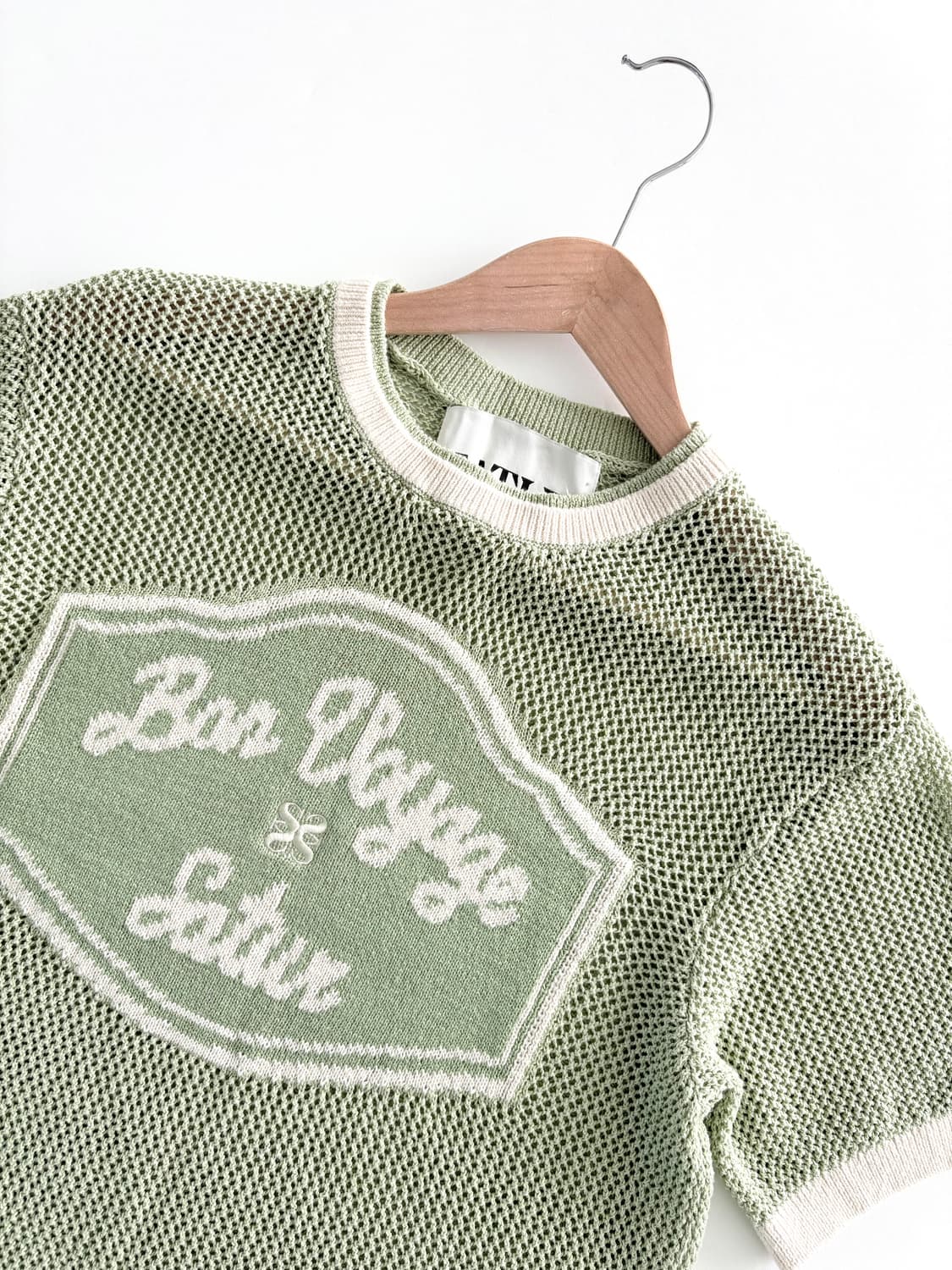 Satur 세터 본보야지 아트로고 크루넥 하프니트 상품이미지2