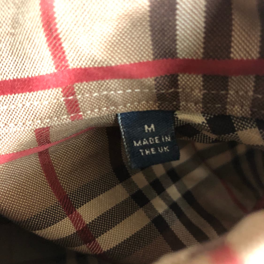 버버리 체크 셔츠 M 상품이미지3