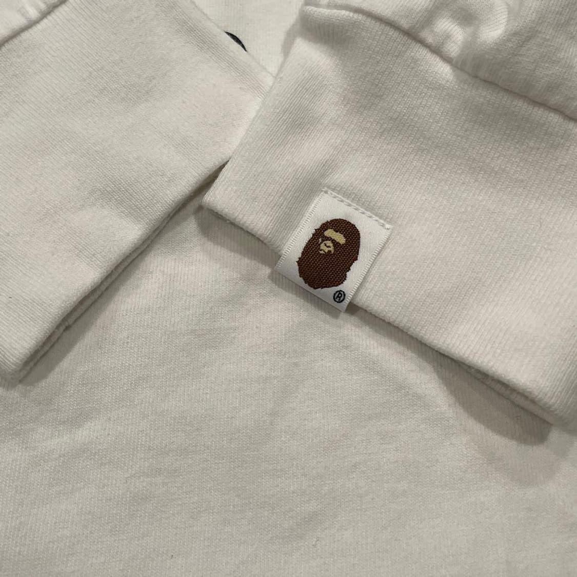 베이프 빅 에이프 헤드 롱슬리브 티셔츠 화이트 상품이미지5