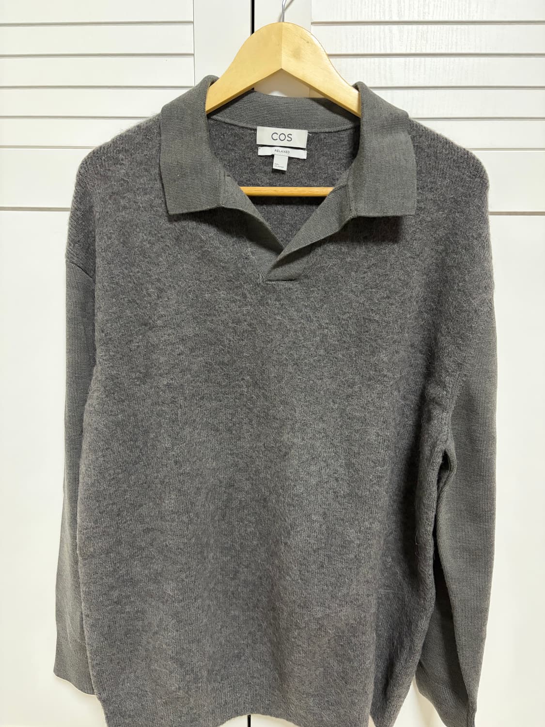 코스 알파카 블랜드 오픈카라 니트  상품이미지1