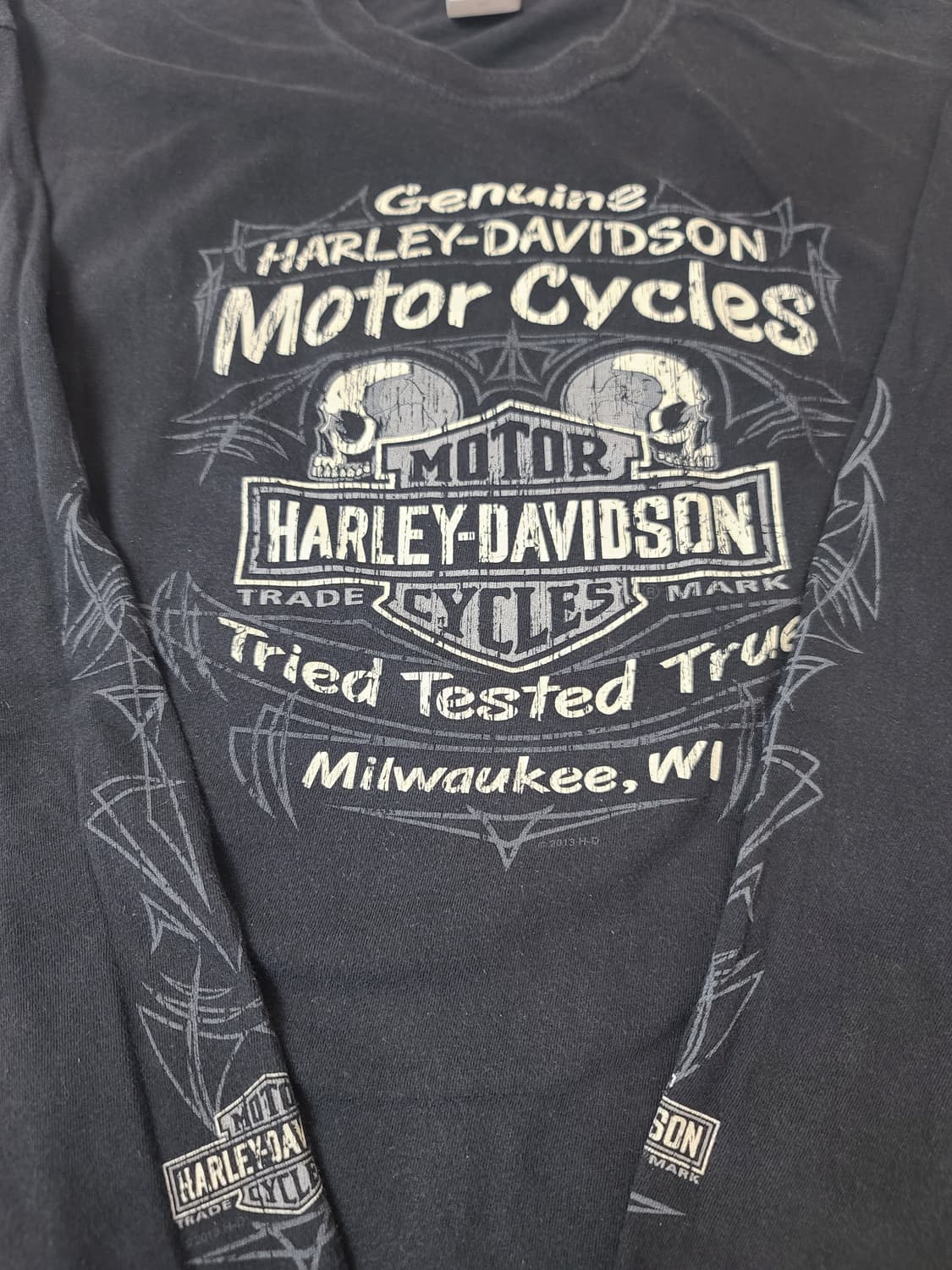 할리 데이비슨 스컬 롱슬리브 상품이미지3