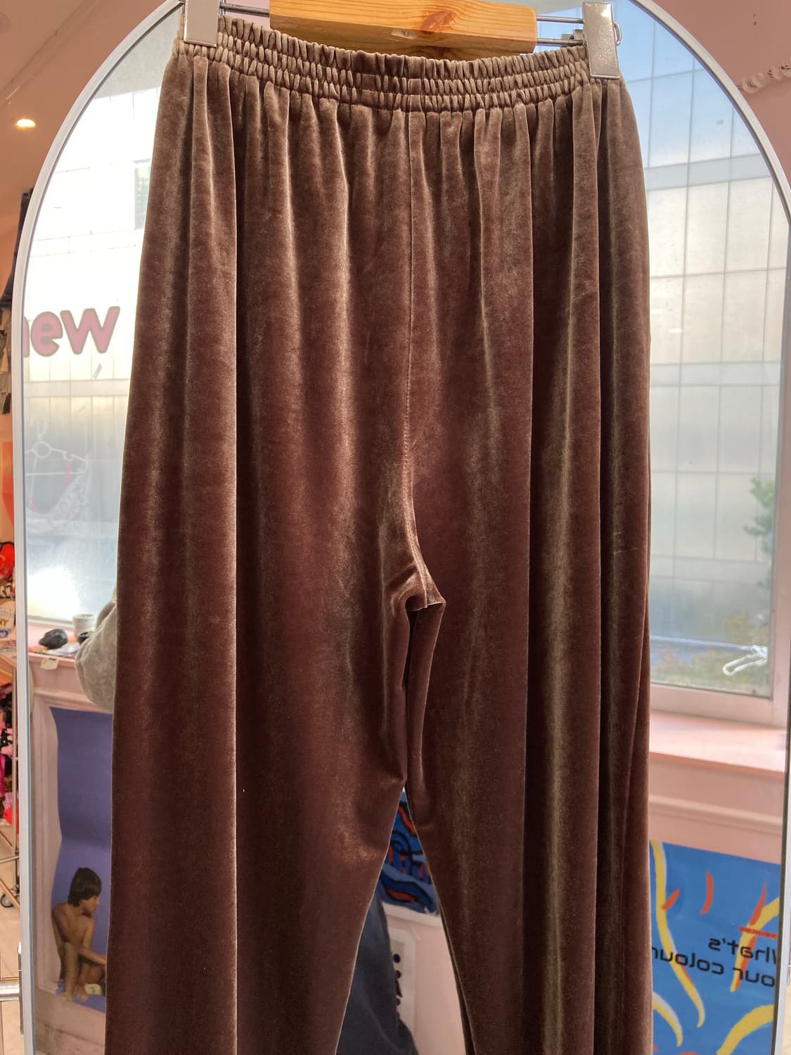 카키브라운 빈티지 벨벳 밴딩 팬츠 상품이미지5