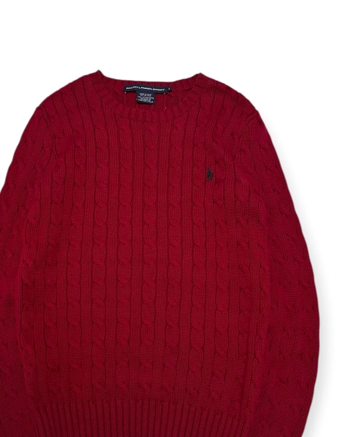 폴로 랄프로렌 케이블 니트 레드 상품이미지3