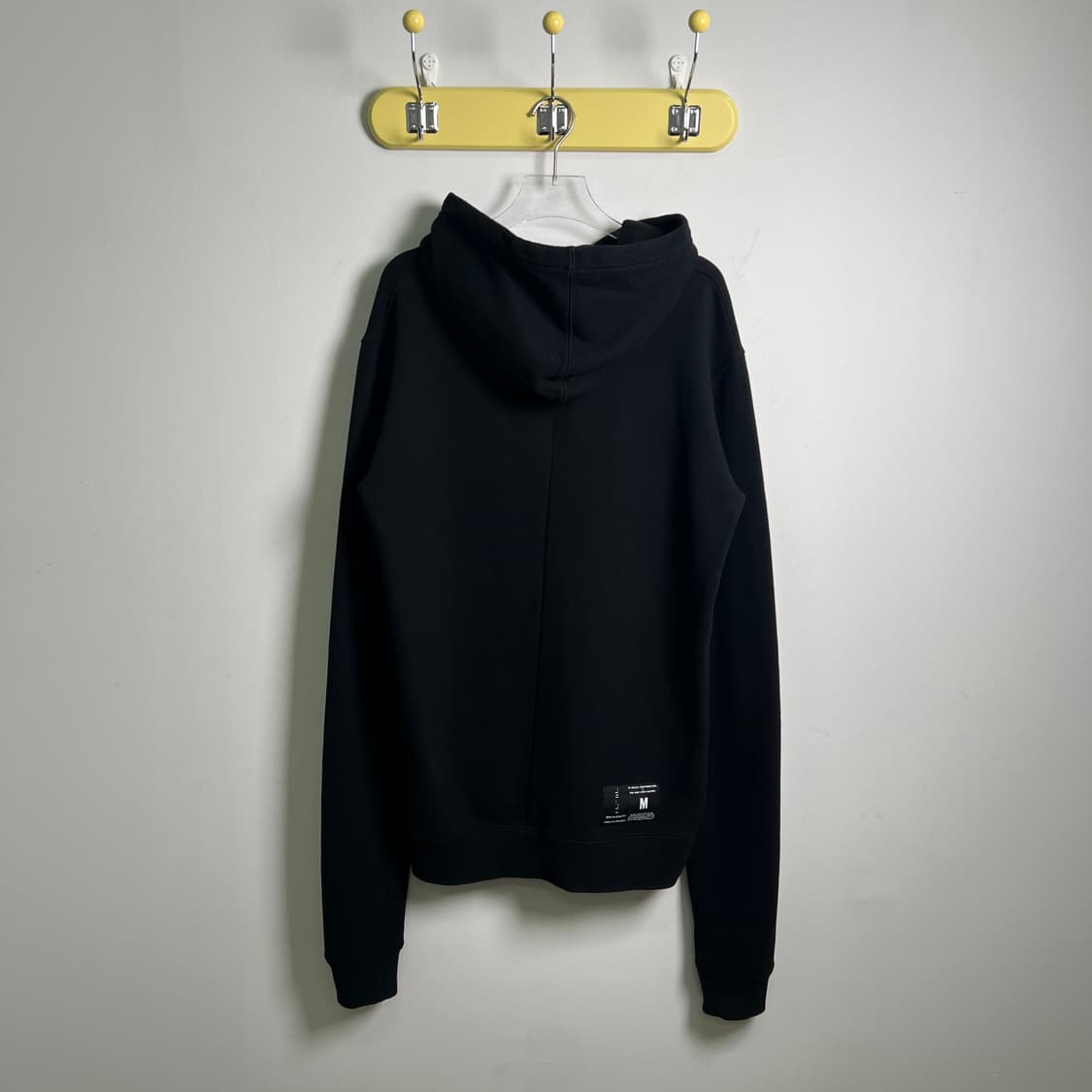 언라벨 프로젝트 블랙 롱 스트링 오버핏 후드티 M 상품이미지2