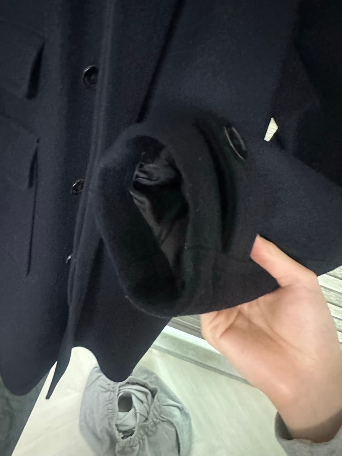 애프터프레이 투어리스트 발마칸 코트 네이비(M) 상품이미지5