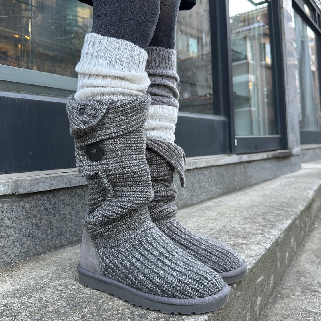 00s 그레이 니트 어그 카디 부츠 상품이미지4