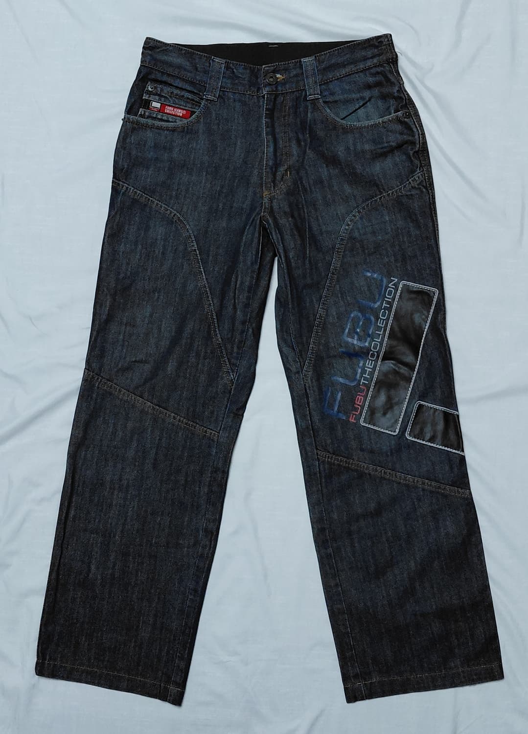 FUBU THE COLLECTION 00's 자수&레더 패치 생지 데님 상품이미지2